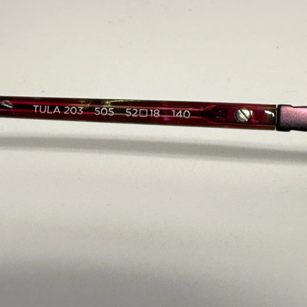 Pure with Airlock Tula 203 505 Rimless Eyeglasses Burgundy 52-18-140‎